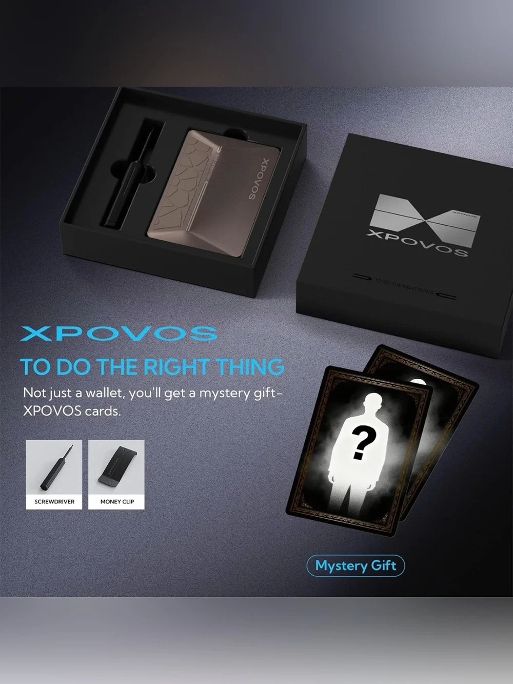 Minimalist Wallet for Men - RFID Blocking Slim Wallet with Money Clip - Swip
